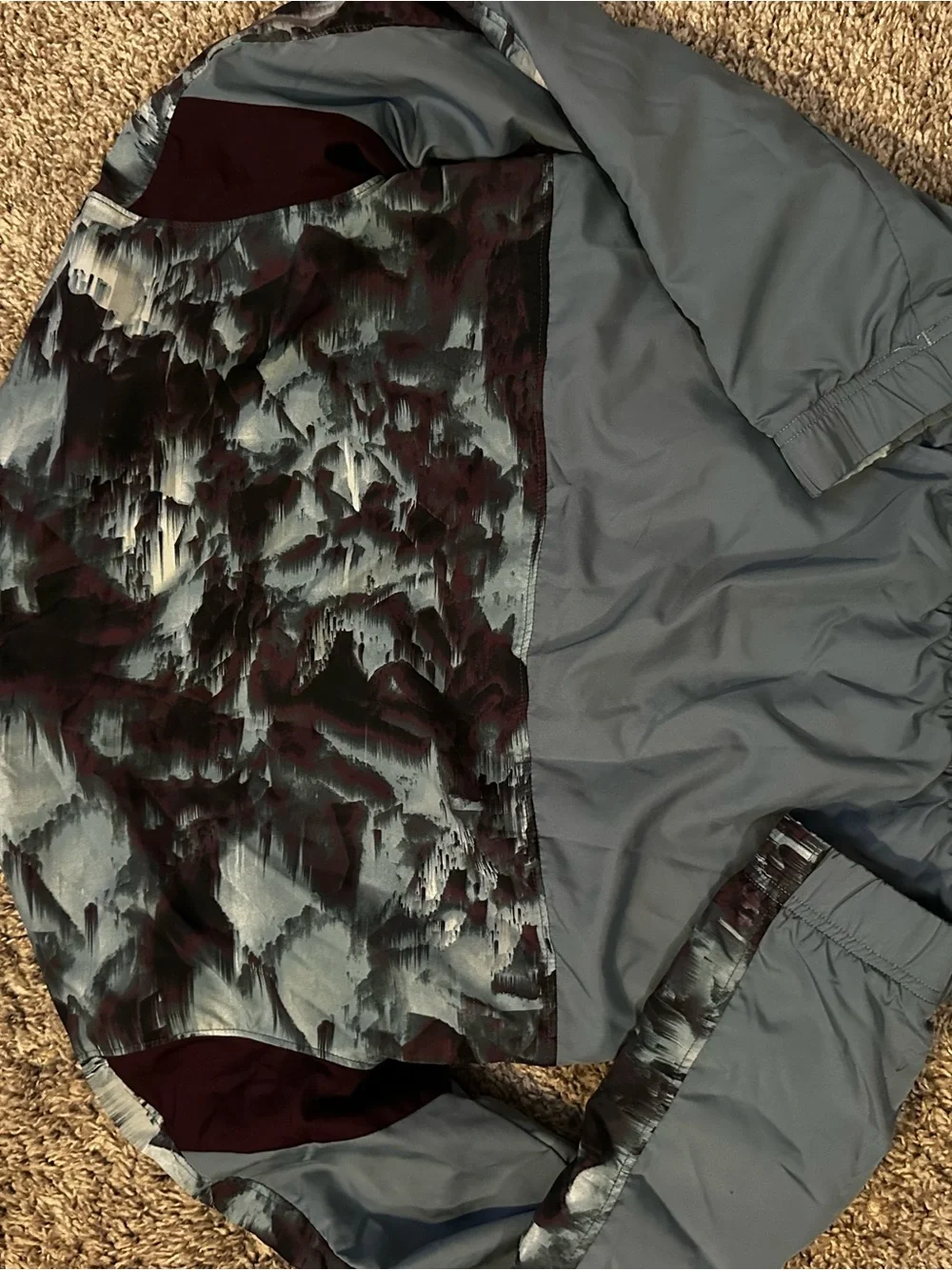 Under Armour Maroon & Gray Athletic Zip Jacket